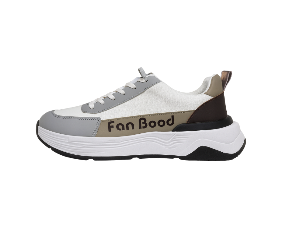 Walk TrendX Fan Bood Grey & White Chunky Sneakers