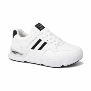Walk StreetForce White Sneakers with Black Stripes