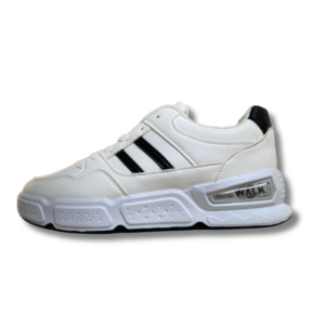 Walk StreetForce White Sneakers with Black Stripes