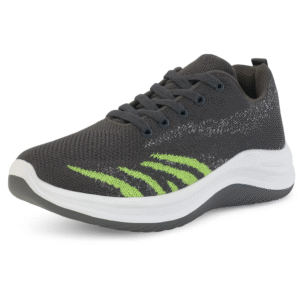 Ladies Grey Comfort Sneakers - Lightweight Mesh Shoes with PU Sole