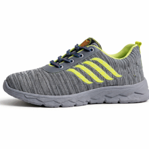 TrailFlex Grey & Green Casual Sneakers