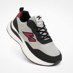 Men’s Black & Grey Lifestyle Sneakers By Walk